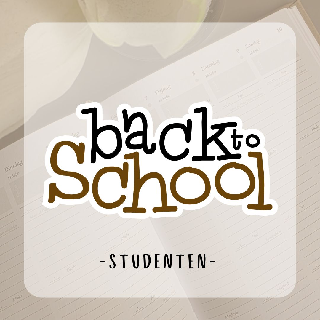 BACK TO SCHOOL - Studenten