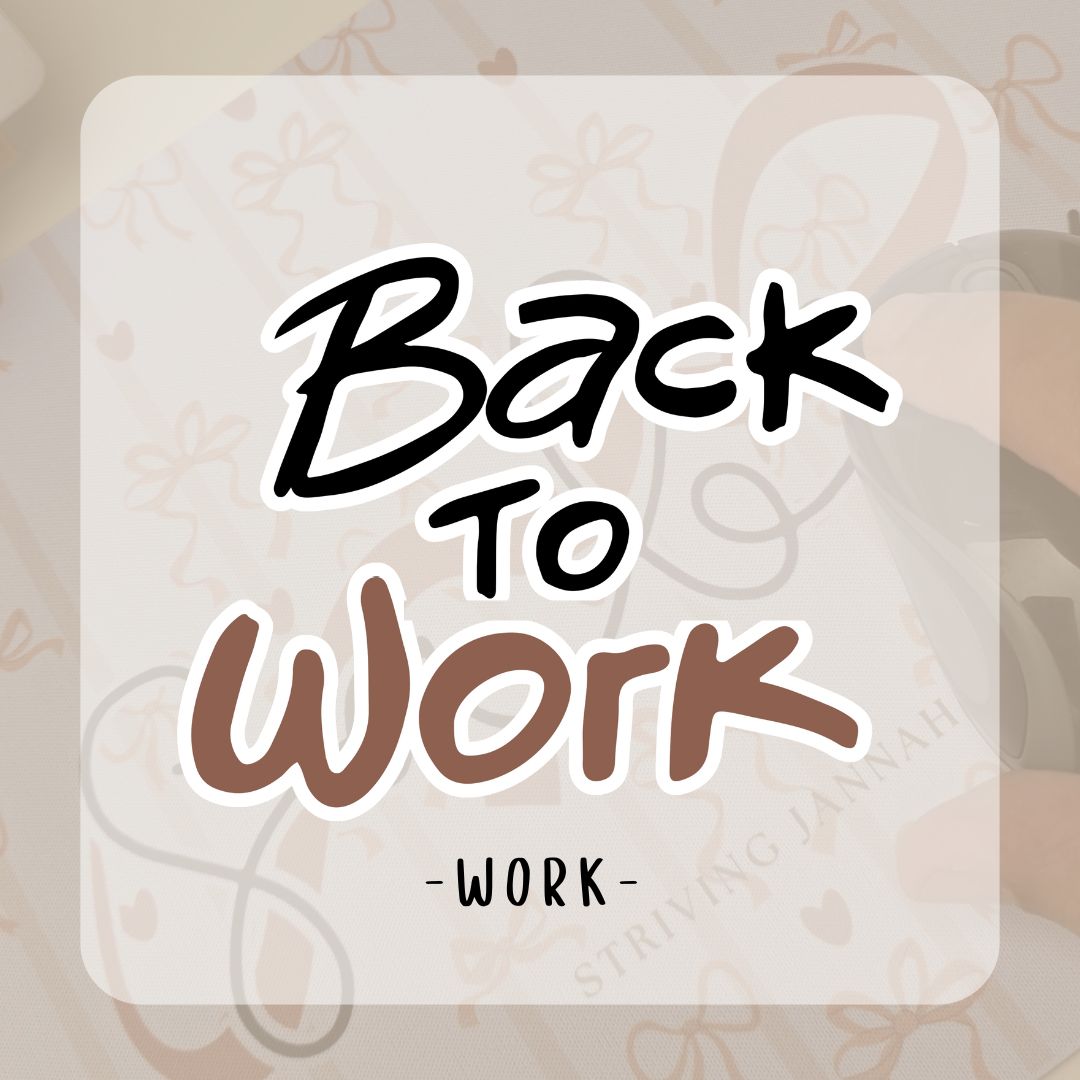 BACK TO WORK