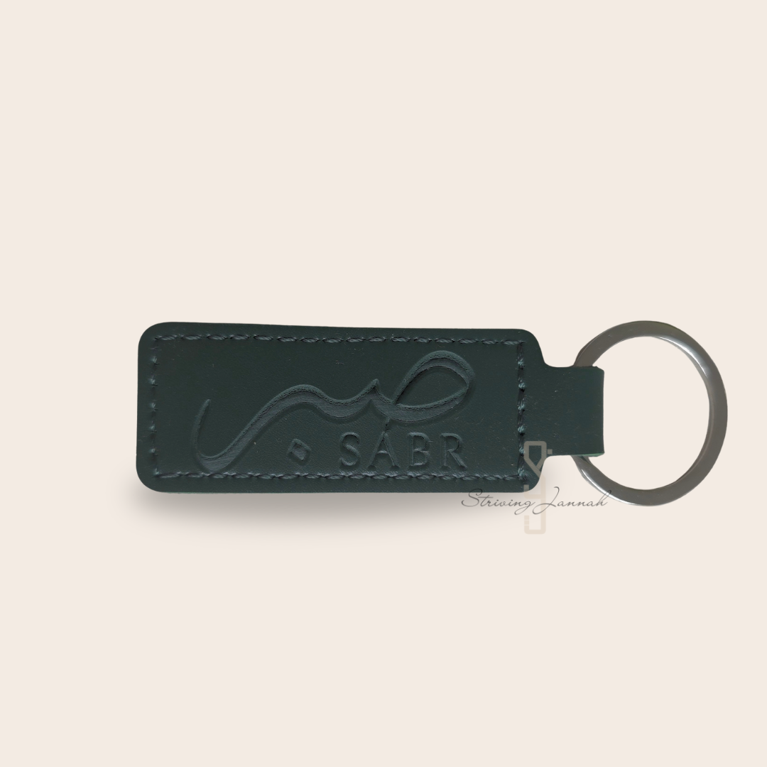 Kunstlederen sleutelhanger Sabr embossing