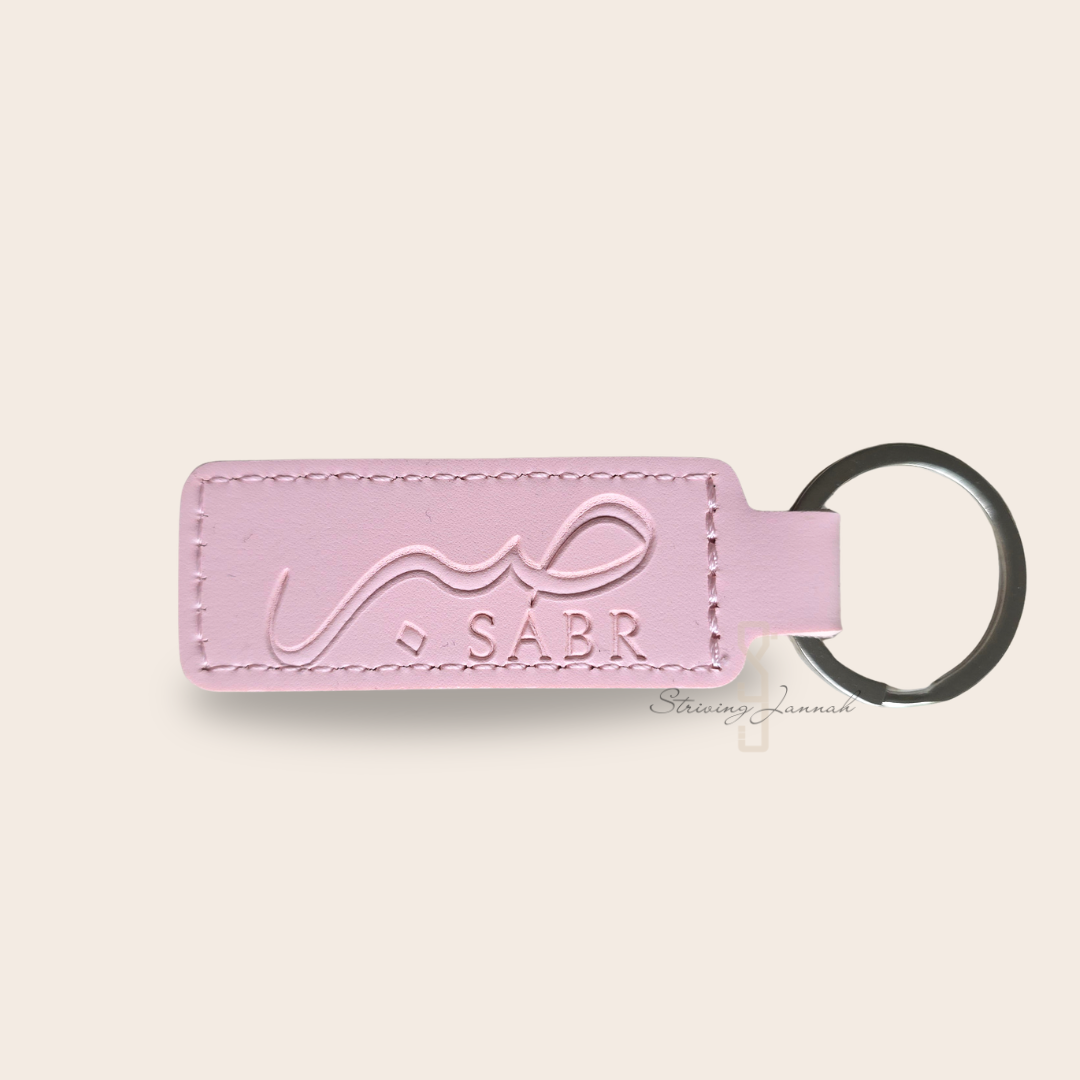 Kunstlederen sleutelhanger Sabr embossing