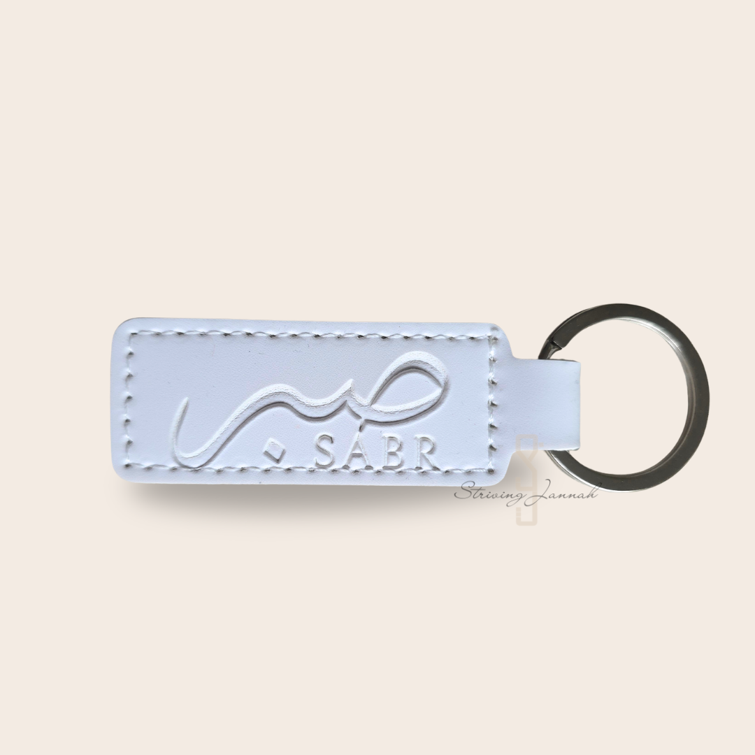 Kunstlederen sleutelhanger Sabr embossing