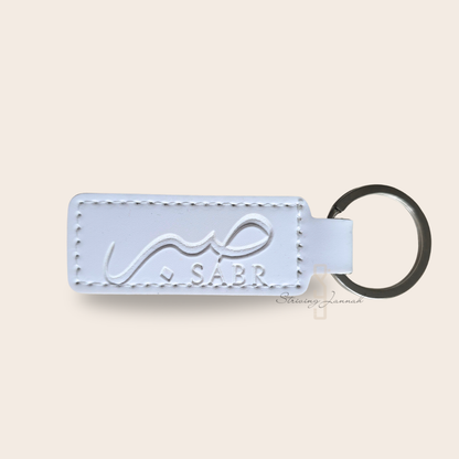 Kunstlederen sleutelhanger Sabr embossing