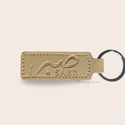 Kunstlederen sleutelhanger Sabr embossing