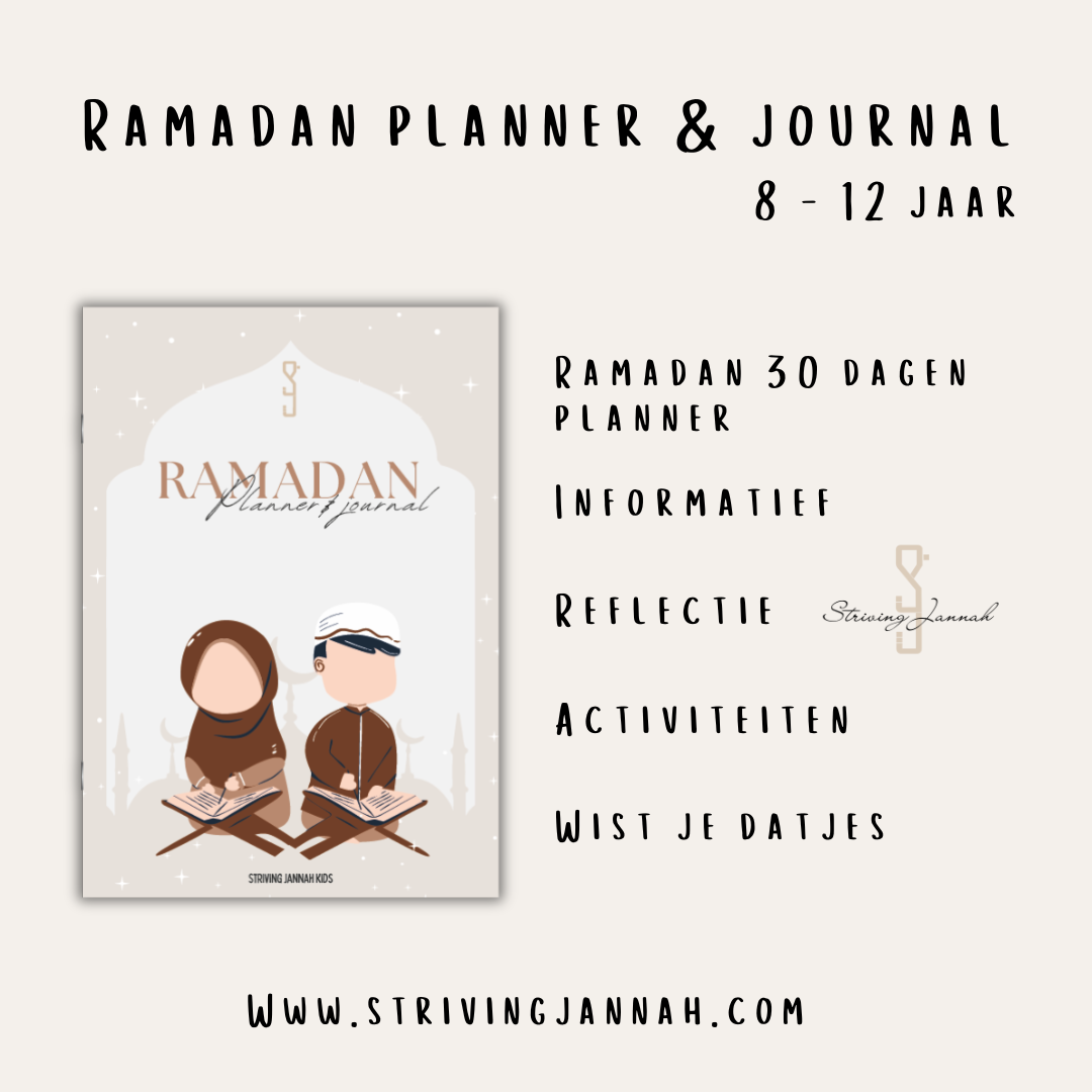 Ramadan planner & journal kinderen 8-12 jaar