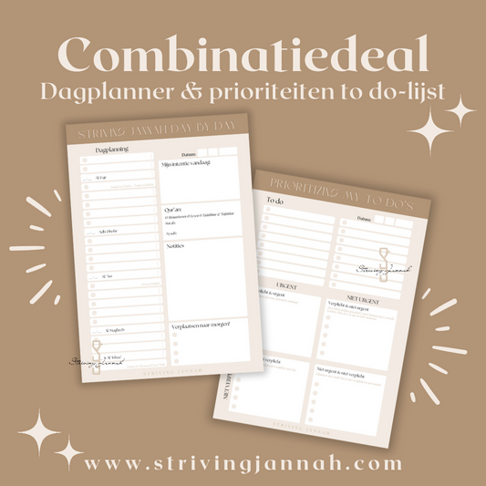 Combinatiedeal dagplanner & prioriteiten to do lijst