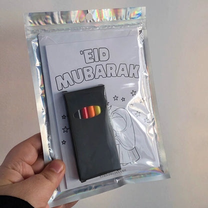 6 inkleurbare 'Eid Mubarak kaarten