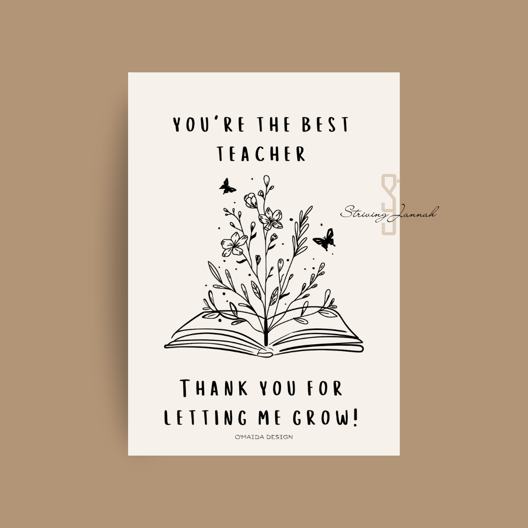 Thank you teacher - kaart