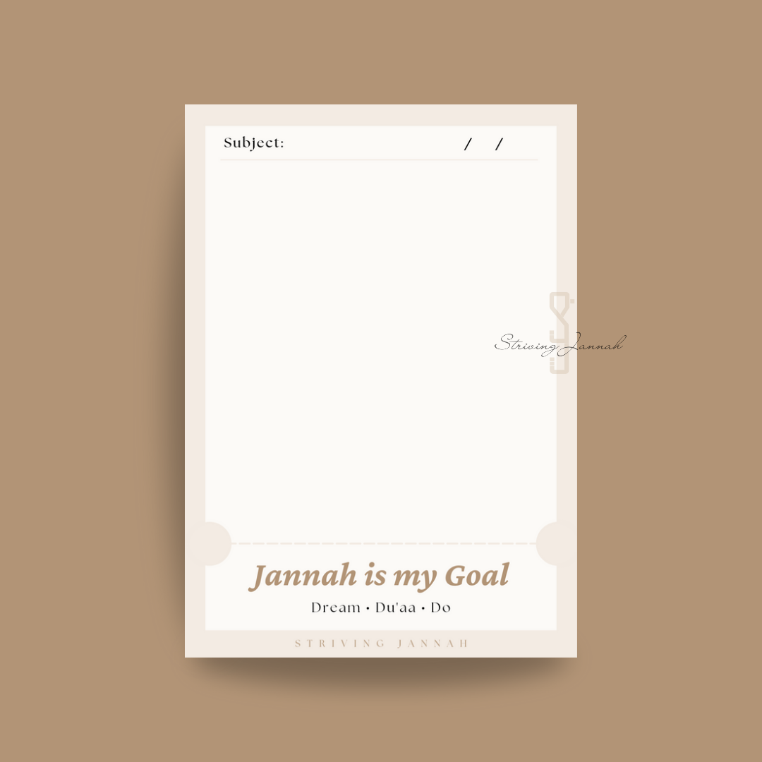 Notitieblok "Jannah is my goal"