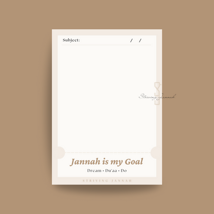 Notitieblok "Jannah is my goal"