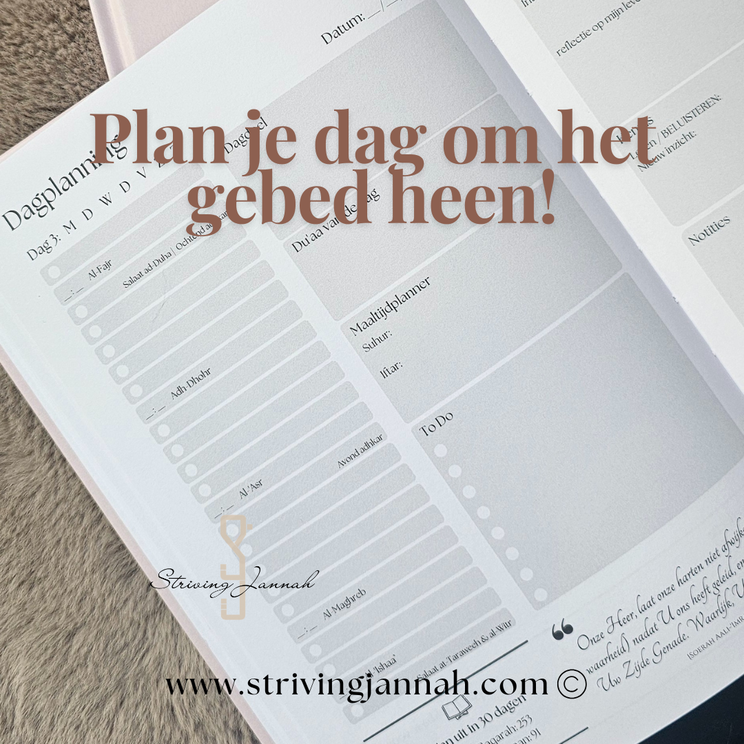 Ramadanplanner nederlands striving jannah inhoud 30 dagen