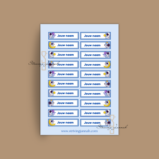 Naamstickervel Astronaut