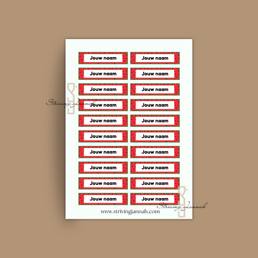 Naamstickervel Watermeloen