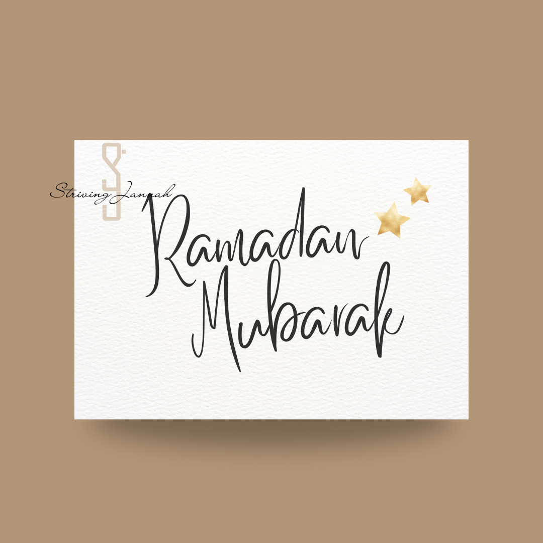 Kaart: "Ramadan Mubarak"