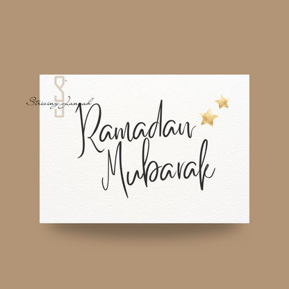 Kaart: "Ramadan Mubarak"