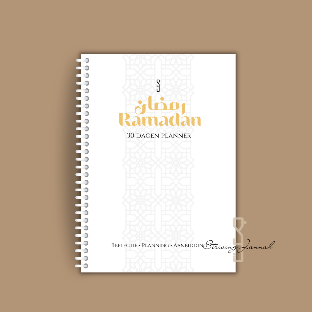 Striving Jannah Ramadan 30 dagen planner ramadanplanner wit