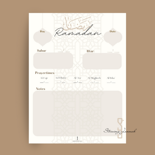 Magnetische Ramadan dagplanner whiteboard