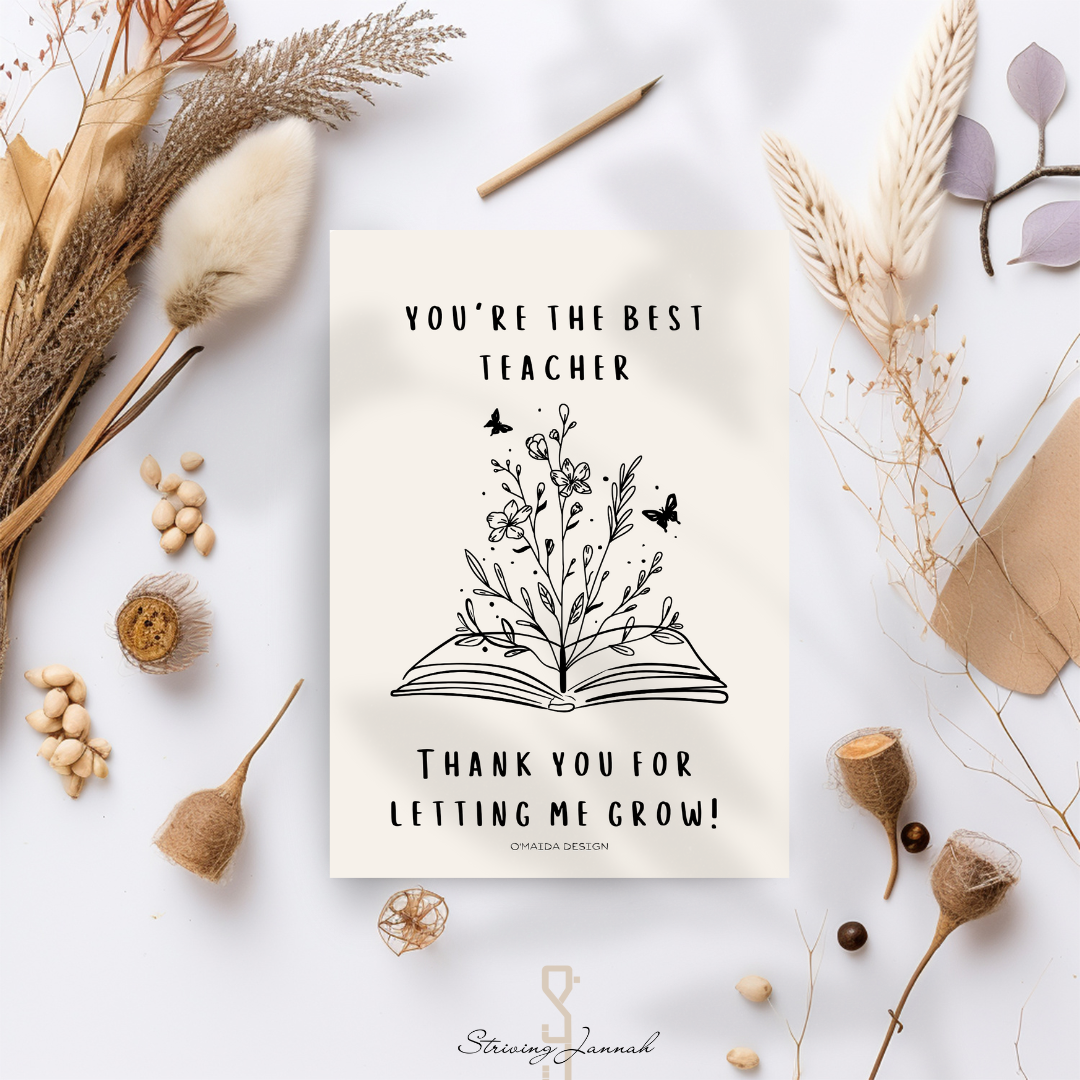 Thank you teacher - kaart