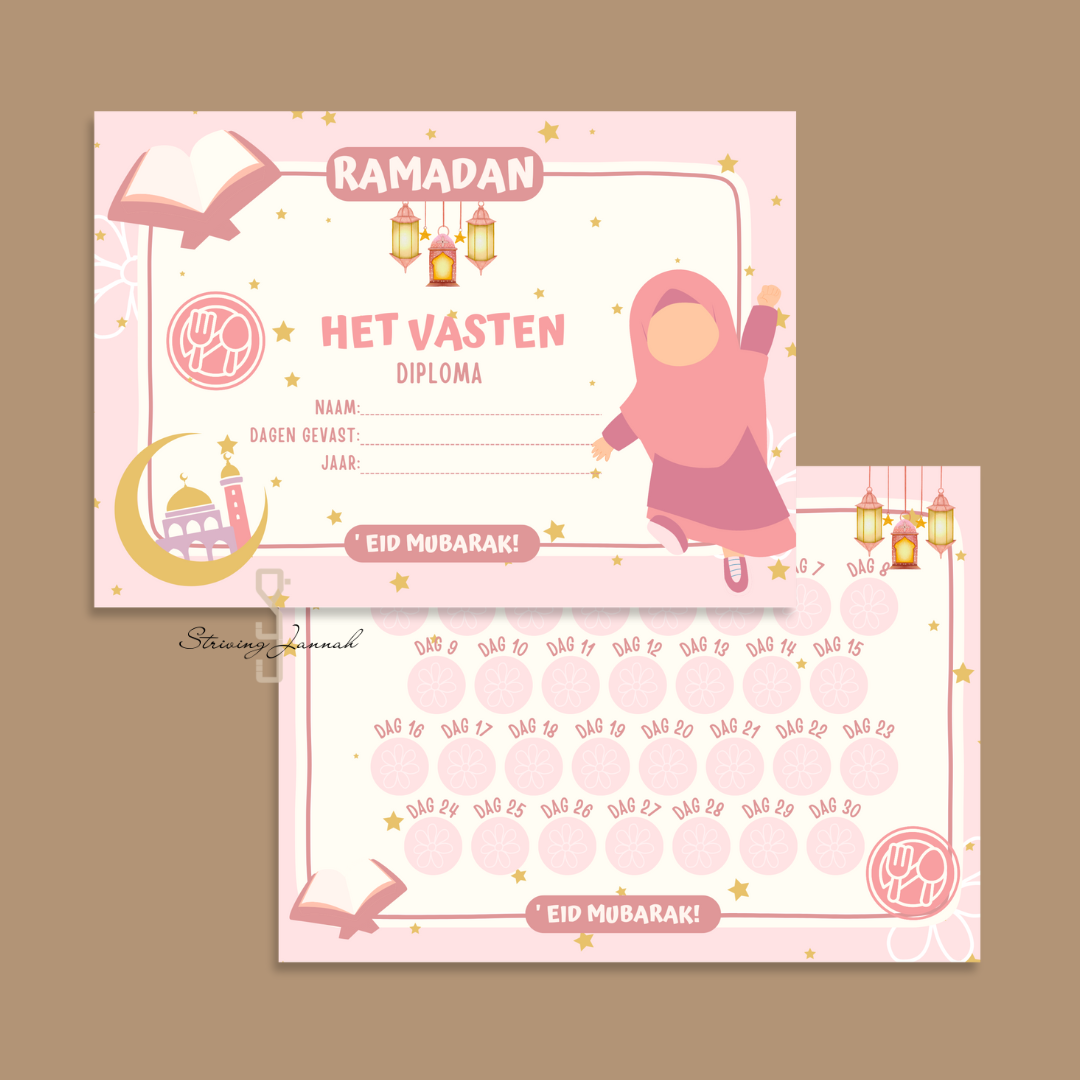Striving Jannah ramadan aftelkalenderen diploma kinderen Meisje