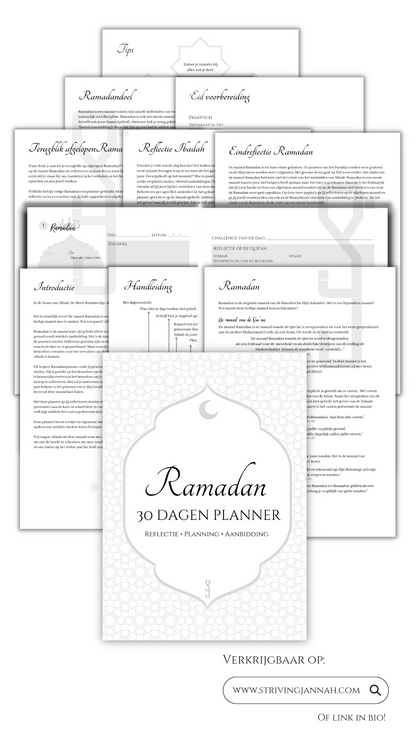 Striving Jannah planner 30 dagen planner inhoud 
