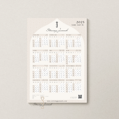 Hijri kalender 2025 poster