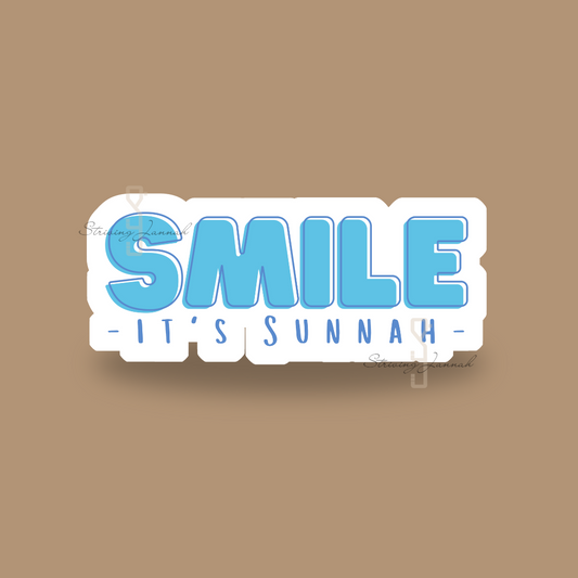 Vinyl sticker "Smile, it's sunnah"